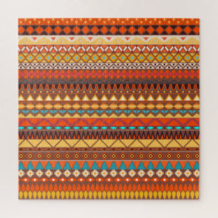 Farbige ethnisch nahtlose Stammes-Muster. Puzzle