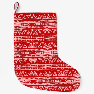 Farbige ethnisch nahtlose Stammesmuster Kleiner Weihnachtsstrumpf