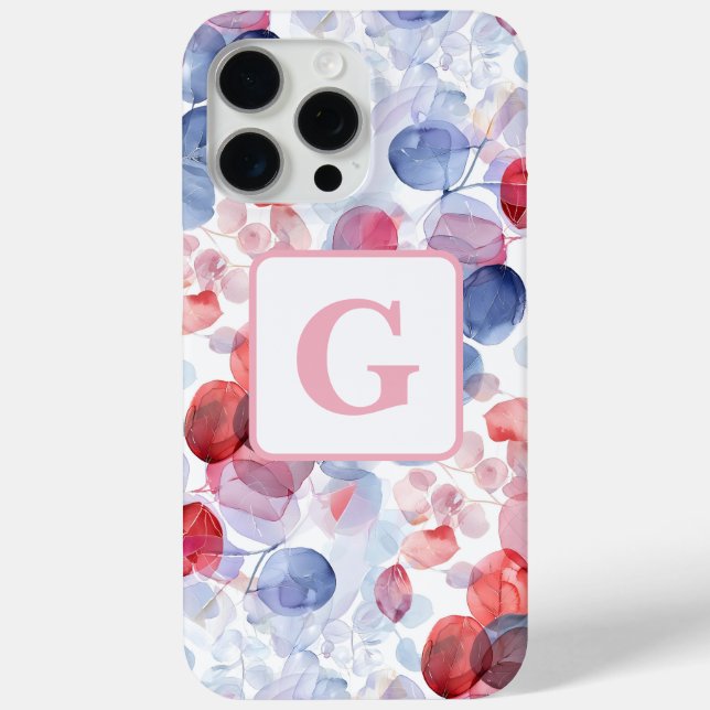 Farbige Eukalyptus-Blätter Case-Mate iPhone Hülle (Rückseite)