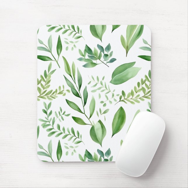 Farbige Eukalyptus-Blätter in rustikalen Farben Mousepad (Mit Mouse)