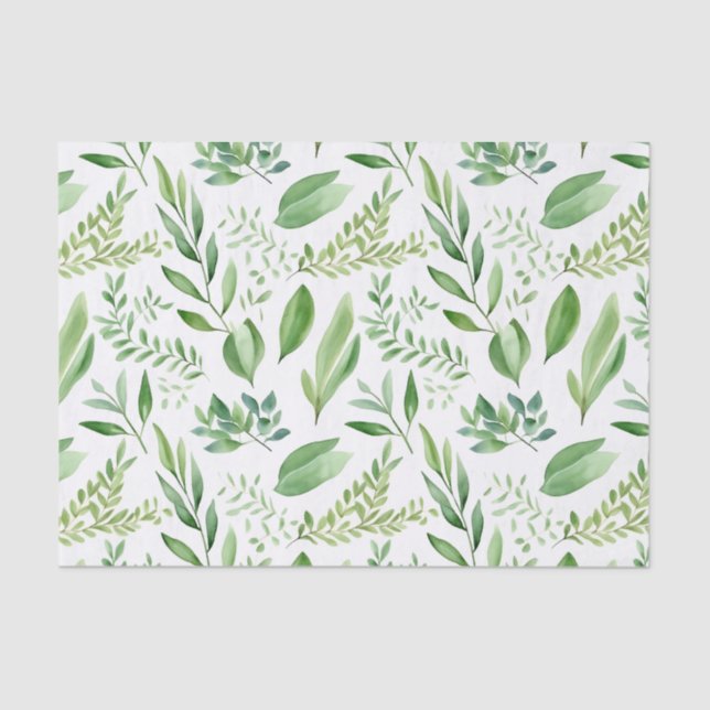 Farbige Eukalyptus-Blätter in rustikalen Farben Seidenpapier (Vorderseite)