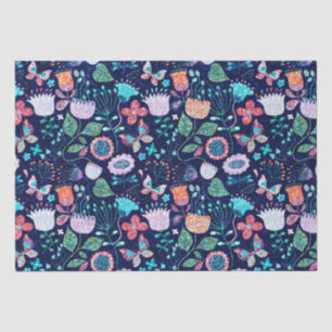 Farbige exotische Blume nahtlos Seidenpapier