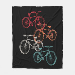 Farbige Fahrräder Fleecedecke