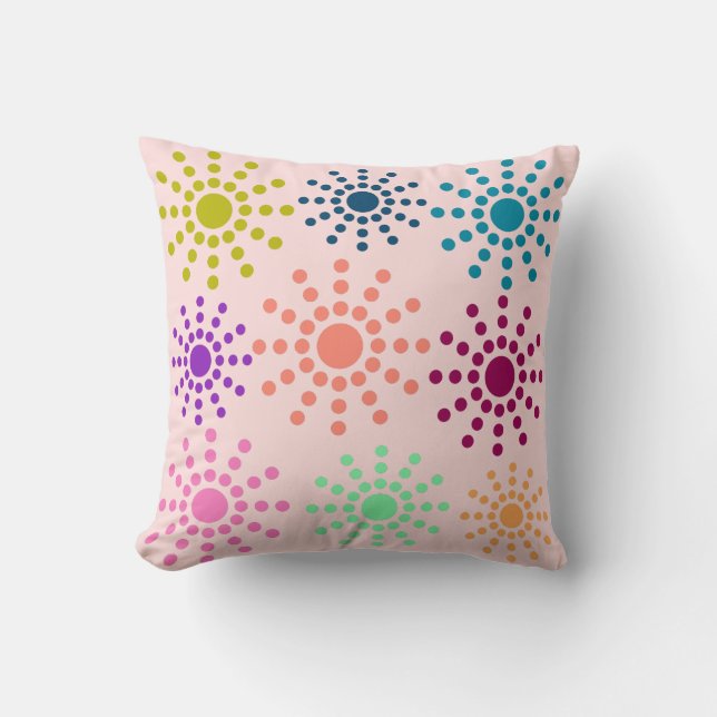 Farbige Fahrzeuge nahtlos rosa Muster Kissen Kisse (Vorderseite)