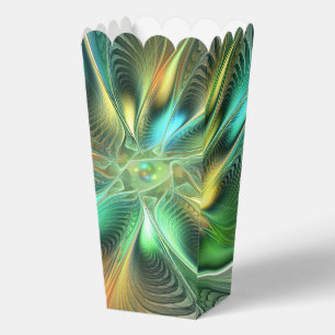 Farbige Fantasie Moderne Abstrakte Blume Fraktal Geschenkschachtel