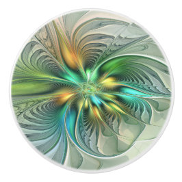 Farbige Fantasie Moderne Abstrakte Blume Fraktal Keramikknauf