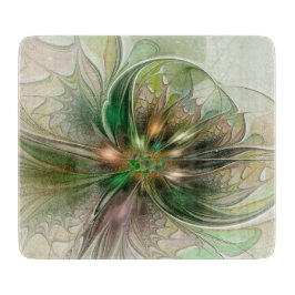 Farbige Fantasie Moderne Abstrakte Fraktal-Blume Schneidebrett