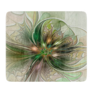 Farbige Fantasie Moderne Abstrakte Fraktal-Blume Schneidebrett