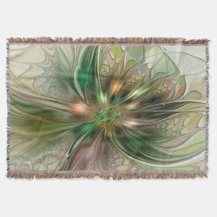 Farbige Fantasie Moderne Abstrakte Fraktale Blume Decke