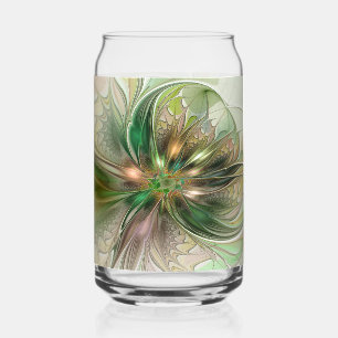 Farbige Fantasie Moderne Abstrakte Fraktale Blume Dosenglas
