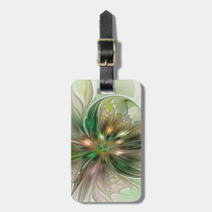 Farbige Fantasie Moderne Abstrakte Fraktale Blume Gepäckanhänger