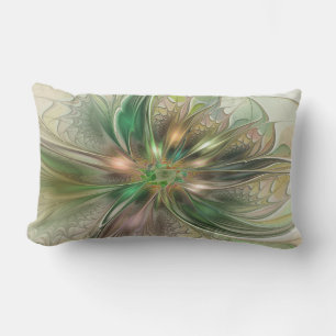Farbige Fantasie Moderne Abstrakte Fraktale Blume Kissen Für Draußen