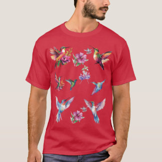 Farbige Fantasie-Vögel Freund T-Shirt