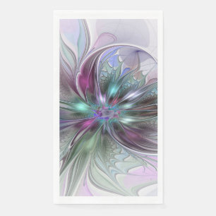 Farbige Fantasy Abstrakt Modern Modern Fraktal Blu Serviette