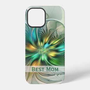 Farbige Fantasy-Abstrakte-Blumen-Fraktal-Beste-Mut iPhone 12 Hülle
