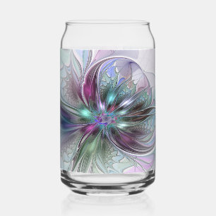 Farbige Fantasy-Abstrakte Moderne Fraktal-Blume Dosenglas
