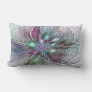 Farbige Fantasy-Abstrakte Moderne Fraktal-Blume Kissen Für Draußen