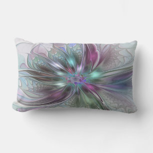 Farbige Fantasy-Abstrakte Moderne Fraktal-Blume Kissen Für Draußen