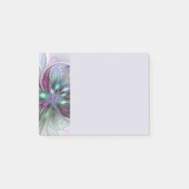 Farbige Fantasy-Abstrakte Moderne Fraktal-Blume Post-it Klebezettel