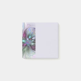 Farbige Fantasy-Abstrakte Moderne Fraktal-Blume Post-it Klebezettel