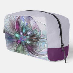 Farbige Fantasy-Abstrakte Moderne Fraktal-Blume Waschbeutel