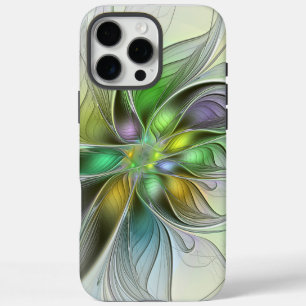 Farbige Fantasy-Blumen-Moderne-Abstrakte-Fraktal iPhone 16 Pro Max Hülle