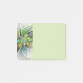 Farbige Fantasy-Blumen-Moderne Abstrakte Fraktale Post-it Klebezettel