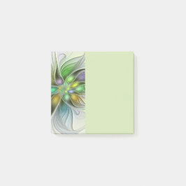 Farbige Fantasy-Blumen-Moderne Abstrakte Fraktale Post-it Klebezettel