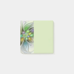 Farbige Fantasy-Blumen-Moderne Abstrakte Fraktale Post-it Klebezettel