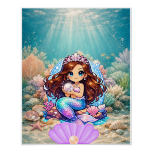 Farbige Fantasy-Meerjungfrau-Wandkunst Poster