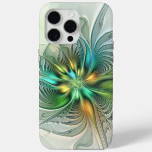 Farbige Fantasy Moderne Abstrakte Blume Fraktal iPhone 15 Pro Max Hülle