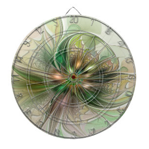 Farbige Fantasy Moderne Abstrakte Fraktal-Blume Dartscheibe