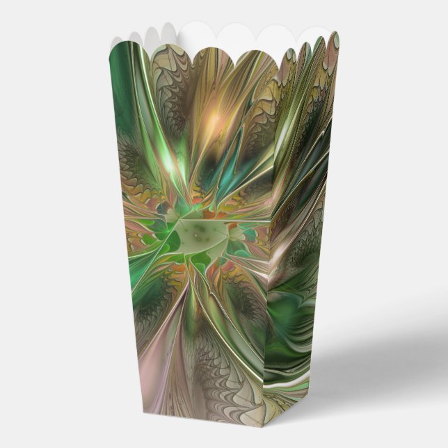 Farbige Fantasy Moderne Abstrakte Fraktal-Blume Geschenkschachtel (Vorderseite)