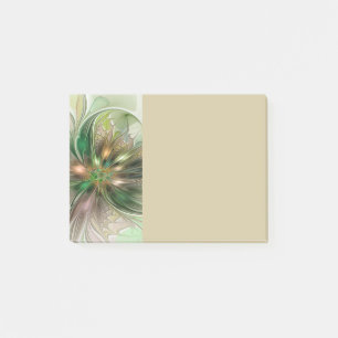 Farbige Fantasy Moderne Abstrakte Fraktal-Blume Post-it Klebezettel