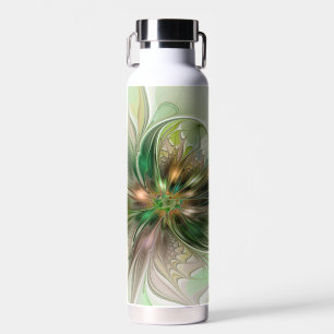 Farbige Fantasy Moderne Abstrakte Fraktal-Blume Trinkflasche