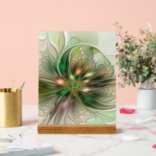 Farbige Fantasy Moderne Abstrakte Fraktale Blume Acrylschild