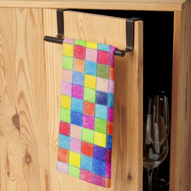 Farbige Farbe im Muster der Grafik Geschirrtuch (Drittel gefaltet)