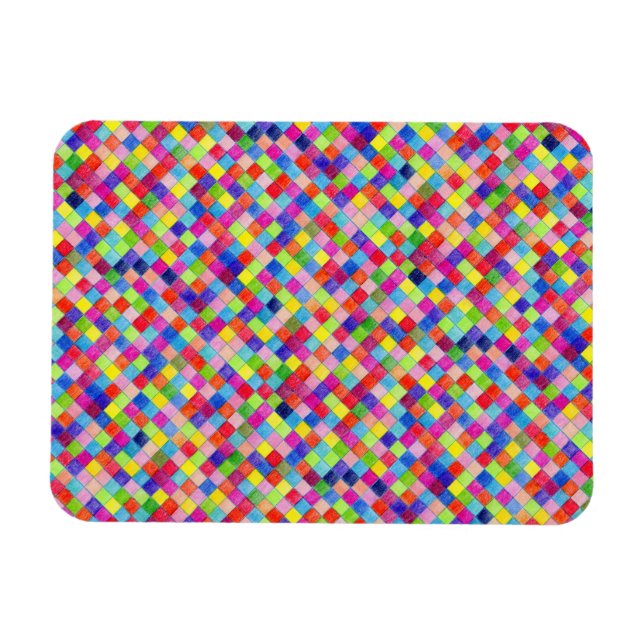 Farbige Farbe im Muster der Grafik Magnet (Horizontal)
