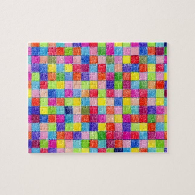 Farbige Farbe im Muster der Grafik Puzzle (Horizontal)