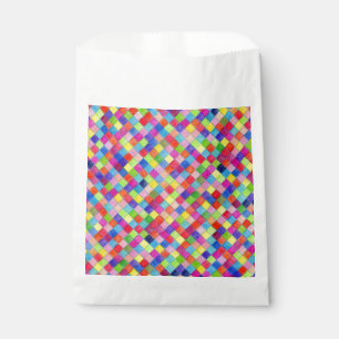 Farbige Farbe in Graph Paper Squares Muster 50 Geschenktütchen