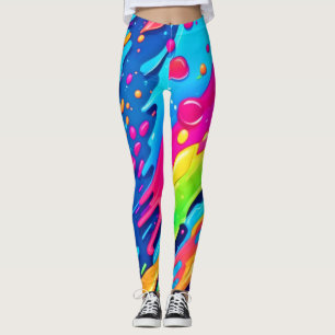Farbige Farbspritzer Leggings