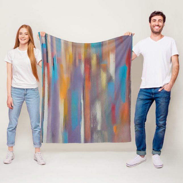Farbige Farbstreifen Fleecedecke (Beispiel)