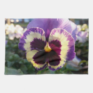 farbige Feder Pansy Geschirrtuch