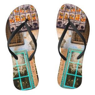 Farbige Fensterrahmen Flip Flops
