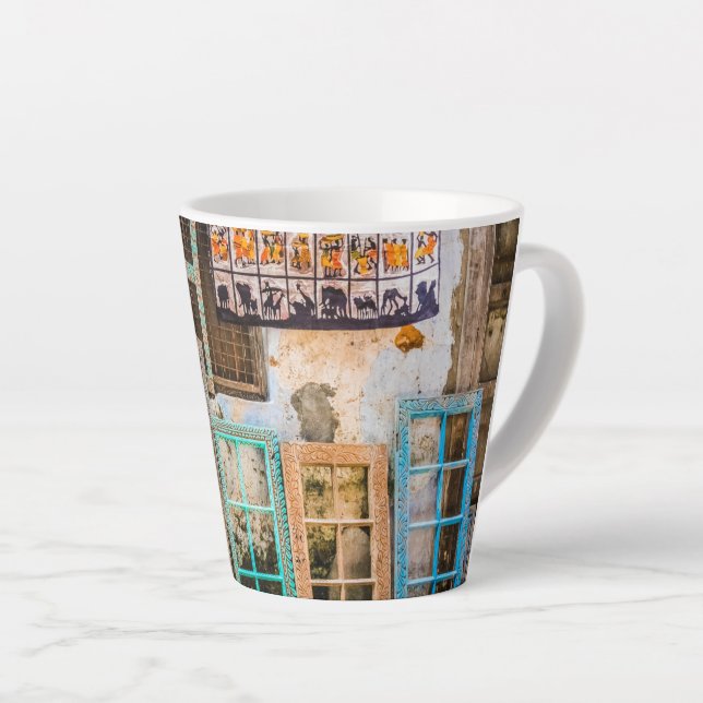 Farbige Fensterrahmen Milchtasse (Rechte Ecke)