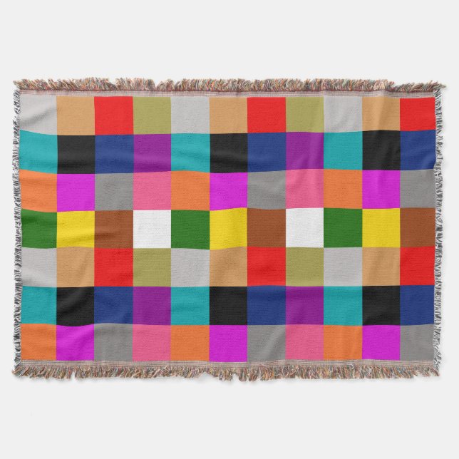 Farbige Fette Farbbalken-Musterdesign  Decke (Vorderseite)