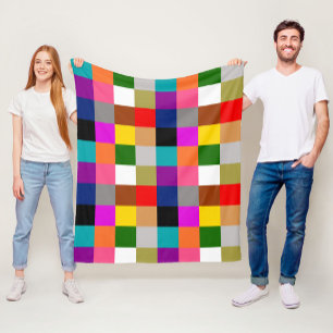 Farbige Fette Farbbalken-Musterdesign Fleecedecke