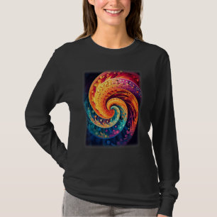 Farbige Fibonacci-Spirale psychedelische Farben Ab T-Shirt