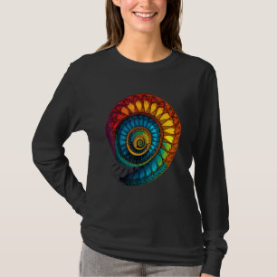 Farbige Fibonacci-Spirale psychedelische Farben Ab T-Shirt