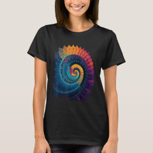 Farbige Fibonacci-Spirale psychedelische Farben Ab T-Shirt
